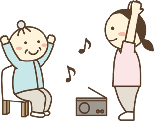 音楽を楽しむおばあちゃん